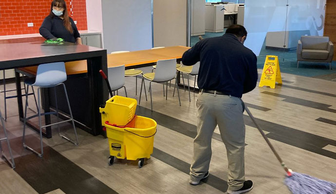 Comprehensive janitorial services with flexible scheduling